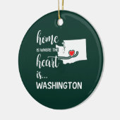 In Washington thuis is het hart daar Keramisch Ornament (Links)