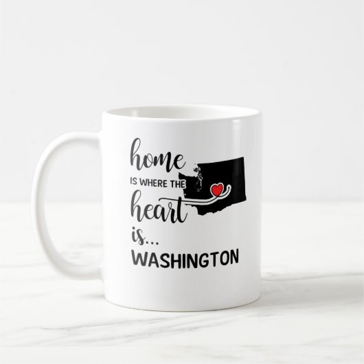 In Washington thuis is het hart daar Koffiemok (Links)