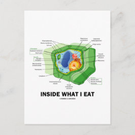 In wat ik eet (Plant Cell Vegetarian Humor) Briefkaart
