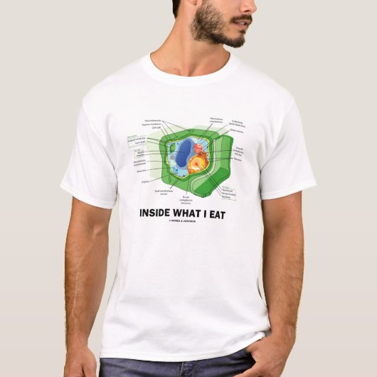 In wat ik eet (Plant Cell Vegetarian Humor) T-shirt (Voorkant)