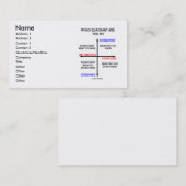 In welk kwadrant zit je? (Kennis Humor) Visitekaartje (Voorkant / Achterkant)