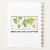 In welke tijdzone ben je? Wereldkaart Planner (Achterkant)