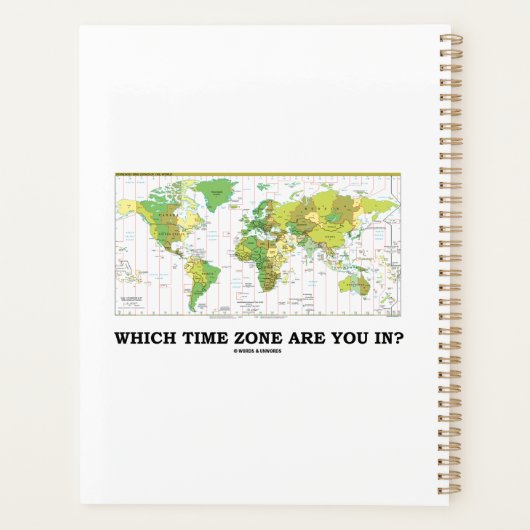 In welke tijdzone ben je? Wereldkaart Planner (Achterkant)