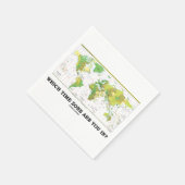 In welke tijdzone ben je? Wereldkaart Servetten (Hoek)