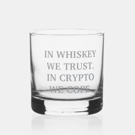 In Whiskey We Trust - Crypto Degen Glass Whisky Glas