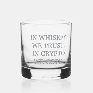 In Whiskey We Trust - Crypto Degen Glass Whisky Glas