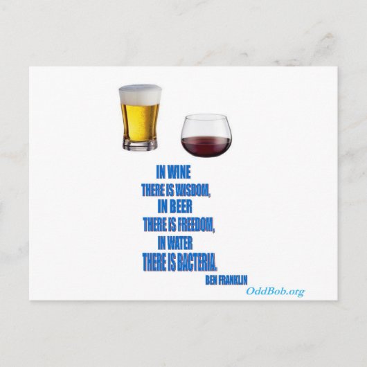 In wijn... briefkaart (Voorkant)