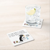 In wijn is er Wisdom Funny Wine Gezegde Kartonnen Onderzetters (Insitu)