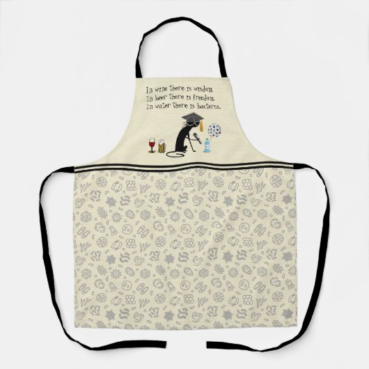 In wijn is er Wisdom Funny Wine Gezegde Schort (Voorkant)