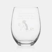 In wijn is er Wisdom Funny Wine Gezegde Wijnglas Zonder Voet (Achterkant)