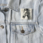 In wind II Vierkante Button 5,1 Cm (In situ)