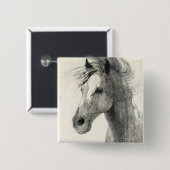 In wind II Vierkante Button 5,1 Cm (Voorkant /achterkant)