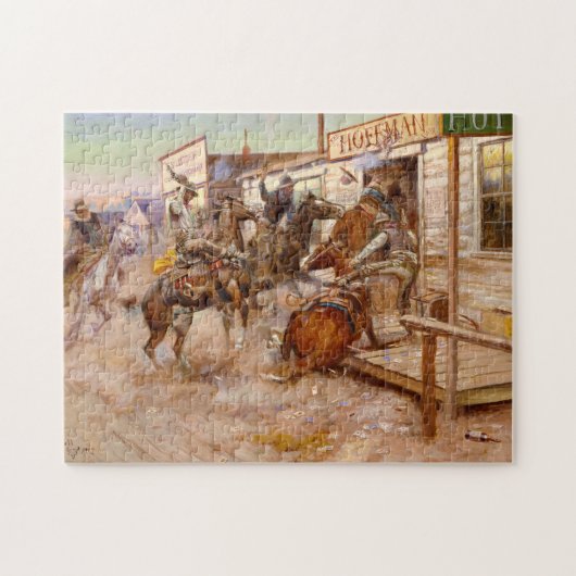 In Without Knocking, 1909 by Charles M Russell Legpuzzel (Horizontaal)