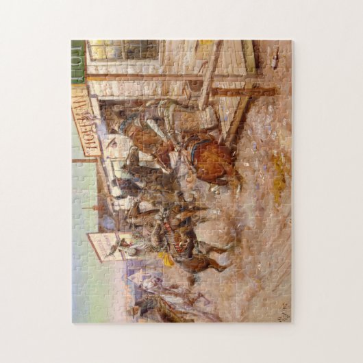 In Without Knocking, 1909 by Charles M Russell Legpuzzel (Verticaal)