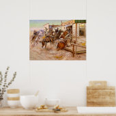 In Without Knocking, 1909 by Charles M Russell Poster (Keuken)