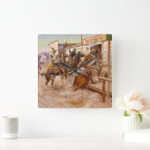 In Without Knocking, 1909 by Charles M Russell Vierkante Klok (Huis)