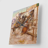 In Without Knocking, 1909 by Charles M Russell Vierkante Klok (Hoek)