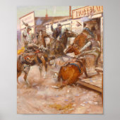 In Without Knocking 1909 Charles Marion Russell Poster (Voorkant)