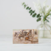 In Without Knocking 1909 - Charles Marion Russell Visitekaartje (Staand voorkant)