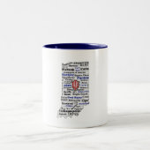 IN Word Cloud (V1 Blauw) koffie mok (Center)