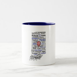 IN Word Cloud (V1 Blauw) koffie mok