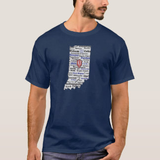 IN Word Cloud (V1 Blauw) mannen shirt