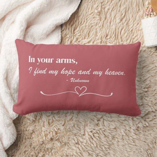 "In Your Arms" Kussen Liefde Script Kussenhoes (Deken)