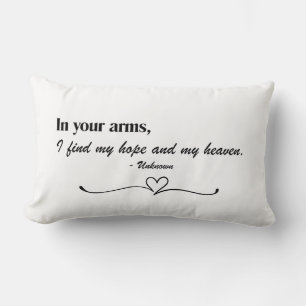 "In Your Arms" Kussen met Spreuk Liefde Kussensloo