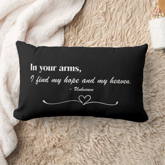"In Your Arms" Script Love Sierkussen Kussen (Deken)