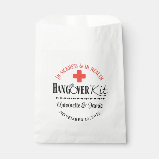 In Ziekte & Ziektehuis Hangover Kit Red|Blk Bedankzakje (Voorkant)