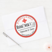 In Ziekte & Ziektehuis Hangover Kit Red|Blk Ronde Sticker (Envelop)
