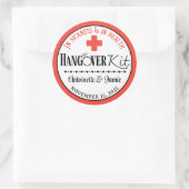In Ziekte & Ziektehuis Hangover Kit Red|Blk Ronde Sticker (Tas)