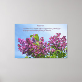 In zijn aanwezigheid canvas afdruk