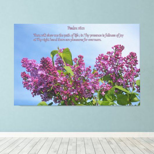 In zijn aanwezigheid canvas afdruk (Insitu (Houten vloer))