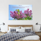 In zijn aanwezigheid canvas afdruk (Insitu (Slaapkamer))