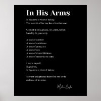 In zijn armen liefdesgedicht Wall Art Decor Poster