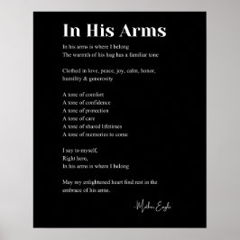 In zijn armen liefdesgedicht Wall Art Decor Poster