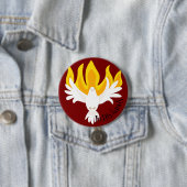 In Zijn handen dook de Heilige Geest Pinksteren Ronde Button 7,6 Cm (In situ)