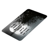 In zijn handen reflecterend maan magneet (Linkerzijde)