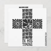 In zijn tijd Christelijke Kruis Kaart Christelijk  (Voorkant / Achterkant)