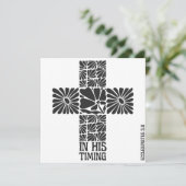 In zijn tijd Christelijke Kruis Kaart Christelijk  (Staand voorkant)