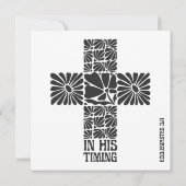 In zijn tijd Christelijke Kruis Kaart Christelijk  (Achterkant)