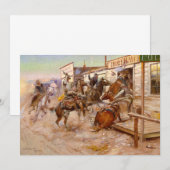 In zonder het te weten door Charles Marion Russell Bedankkaart (Voorkant / Achterkant)