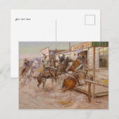 In zonder het te weten door Charles Marion Russell Briefkaart (Voorkant / Achterkant)