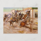 In zonder het te weten door Charles Marion Russell Feestdagenkaart (Voorkant)