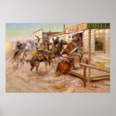 In zonder het te weten door Charles Marion Russell Poster (Voorkant)