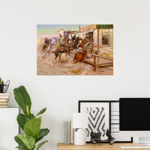 In zonder het te weten door Charles Marion Russell Poster