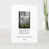 "IN ZONLICHT" Wenskaart PEGASUS Kaart (Achterkant)