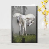 "IN ZONLICHT" Wenskaart PEGASUS Kaart (Gele Bloem)