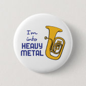 IN ZWARE METAAL RONDE BUTTON 5,7 CM (Voorkant)